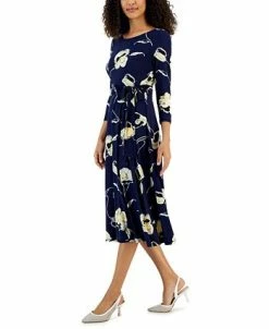 Kasper Women's Floral-Print Midi Fit & Flare Dress -VINCE CAMUTO Shop 22813315 fpx