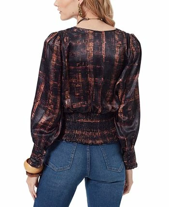 Sam Edelman Women's Edith Abstract Pleated-Waist Top 2 Sam Edelman Women's Edith Abstract Pleated-Waist Top - Image 2