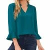 CeCe Ruffle-Sleeve Top