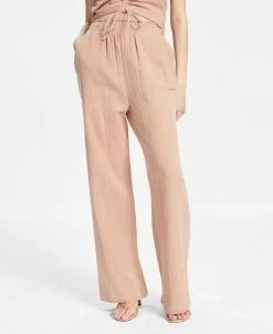 And Now This Women's Textured High-Rise Pull-On Pants