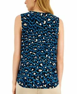 Alternative view of Anne Klein Women's Cheetah-Print V-Neck Sleeveless Top