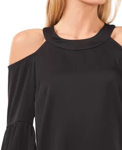 CeCe Women's Cold-Shoulder Lantern Long-Sleeve Blouse -VINCE CAMUTO Shop 22839114 fpx