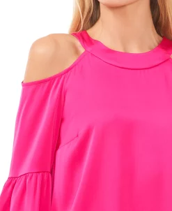 CeCe Women's Cold-Shoulder Lantern Long-Sleeve Blouse -VINCE CAMUTO Shop 22839276 fpx