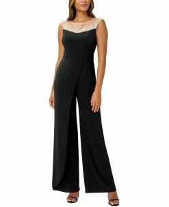 Adrianna Papell Women's Embellished Overlay Jumpsuit