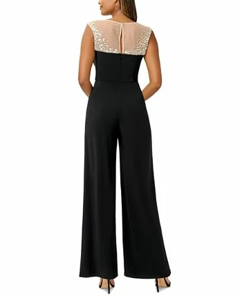 Adrianna Papell Women's Embellished Overlay Jumpsuit 2 Adrianna Papell Women's Embellished Overlay Jumpsuit - Image 2
