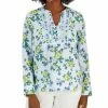Charter Club Women's Linen Printed Split-Neck Tunic, Created For Macy's