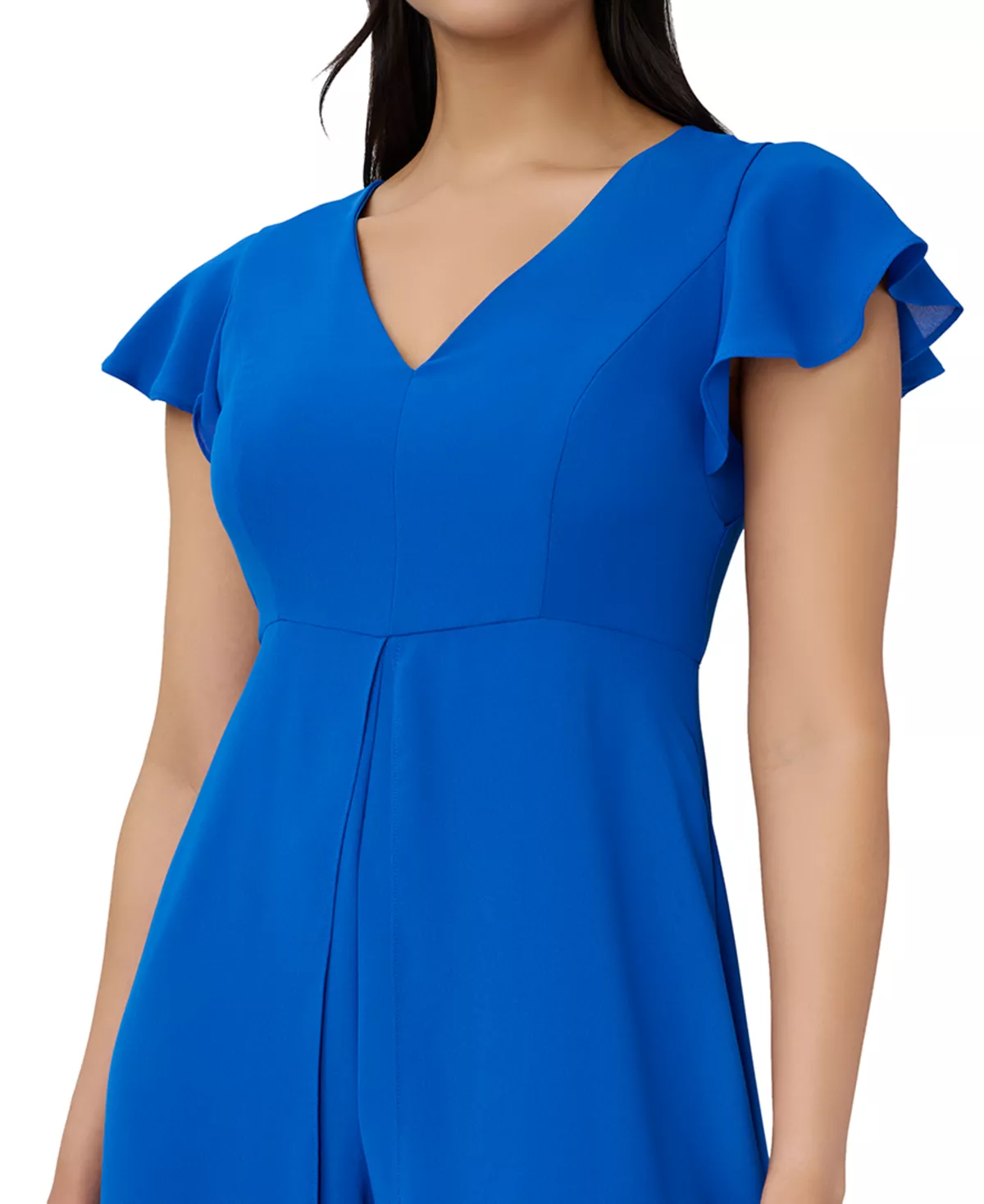 Adrianna Papell Women's Flutter-Sleeve Overlay Jumpsuit 3 Adrianna Papell Women's Flutter-Sleeve Overlay Jumpsuit - Image 3