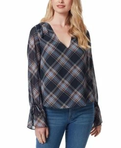 Jessica Simpson Women's Aurora Plaid Long-Sleeve Blouse