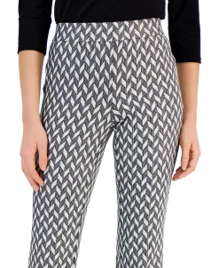Anne Klein Women's Metallic Chevron Pull-On Bootcut Pants -VINCE CAMUTO Shop 22909251 fpx