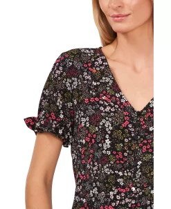 CeCe Ascading Florets Ruffled Sleeve Top -VINCE CAMUTO Shop 22938442 fpx
