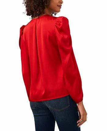Vince Camuto Women's Puff-Shoulder Faux-Wrap Top 2 Vince Camuto Women's Puff-Shoulder Faux-Wrap Top - Image 2