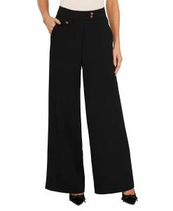 CeCe Women's High-Rise Wide-Leg Pants