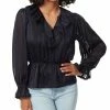 Sam Edelman Women's Vermont Ruffled-Collar Peplum Blouse