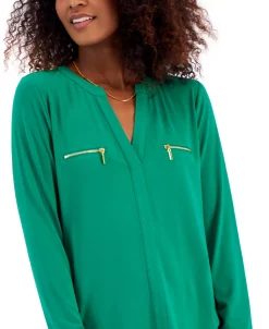 INC International Concepts Women's Zip-Pocket Blouse, Created For Macy's 13 INC International Concepts Women's Zip-Pocket Blouse, Created For Macy's -VINCE CAMUTO Shop 22986947 fpx