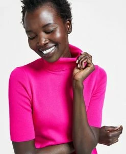 Anne Klein Women's Half-Sleeve Turtleneck Top -VINCE CAMUTO Shop 22988802 fpx