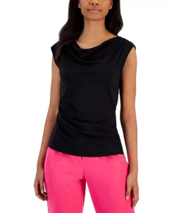 Anne Klein Women's Cap-Sleeve Cowlneck Blouse -VINCE CAMUTO Shop 22988866 fpx