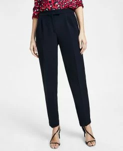 Anne Klein Women's Fly-Front High-Rise Pleated Pants