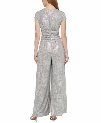 Vince Camuto Women's Metallic Twist-Front Jumpsuit 2 Vince Camuto Women's Metallic Twist-Front Jumpsuit - Image 2