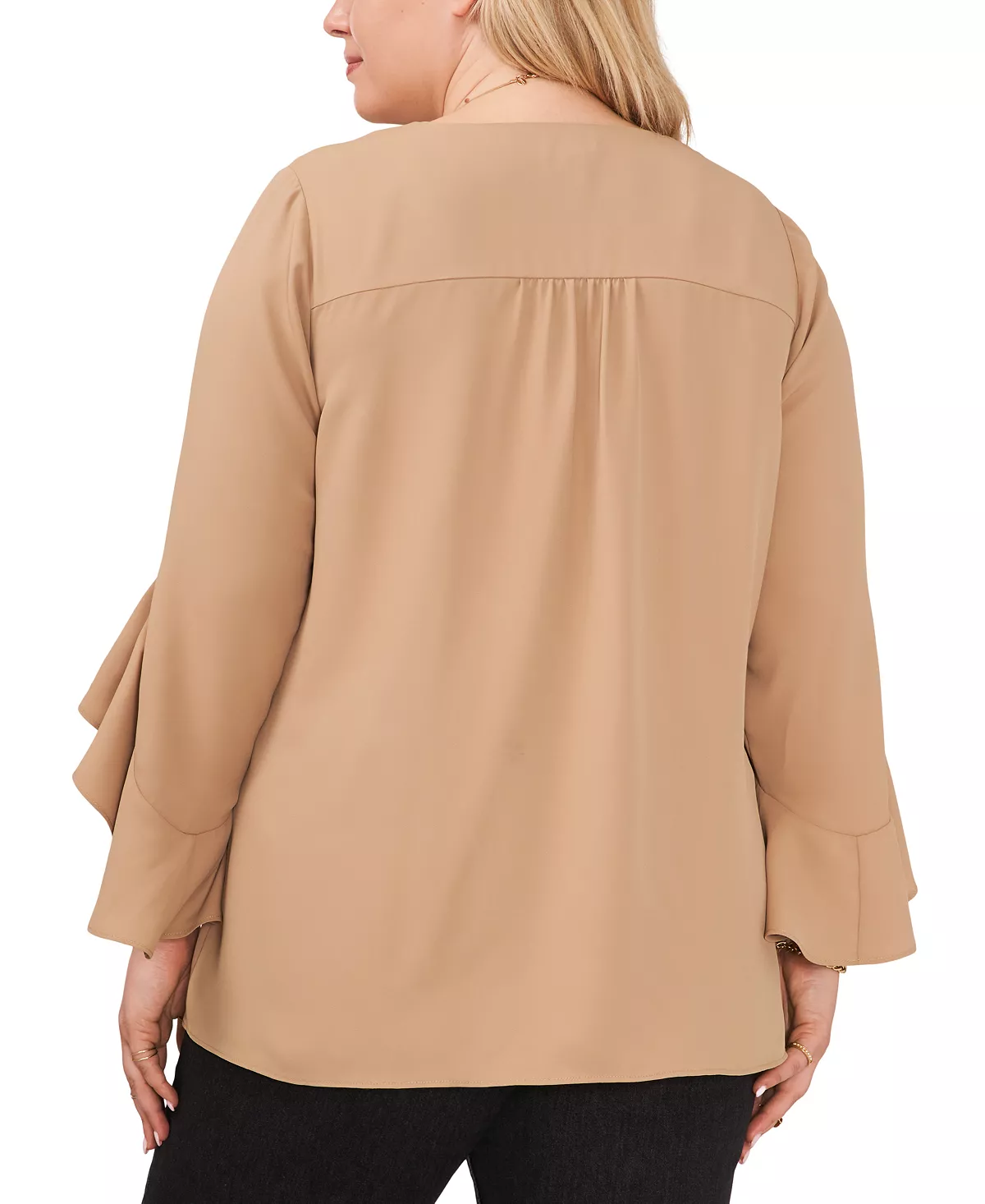 Vince Camuto Plus Size Flutter-Sleeve Top 7 Vince Camuto Plus Size Flutter-Sleeve Top - Image 7