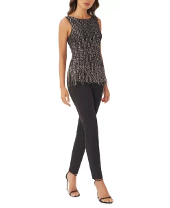 Adrianna Papell Women's Beaded Sleeveless Boat-Neck Top -VINCE CAMUTO Shop 23033694 fpx