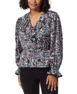 Sam Edelman Women's Ruffled V-Neck Top