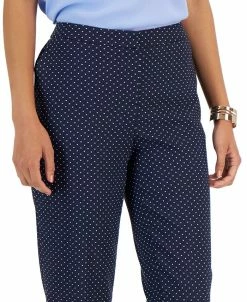 Kasper Women's Stretch-Jacquard Polka-Dot Straight-Leg Cropped Pants 9 Kasper Women's Stretch-Jacquard Polka-Dot Straight-Leg Cropped Pants -VINCE CAMUTO Shop 23035429 fpx