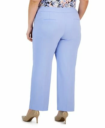 Kasper Plus Size Stretch Crepe Mid-Rise Ankle Pants 2 Kasper Plus Size Stretch Crepe Mid-Rise Ankle Pants - Image 2