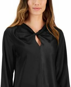 Kasper Women's Twisted Keyhole-Neck Long-Sleeve Top -VINCE CAMUTO Shop 23074173 fpx