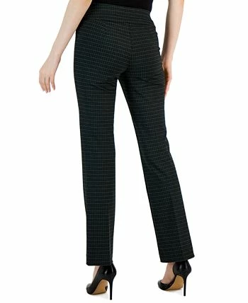 Anne Klein Women's Compression Printed High-Rise Bootcut Pull-On Pants 2 Anne Klein Women's Compression Printed High-Rise Bootcut Pull-On Pants - Image 2