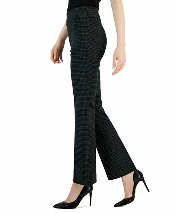 Anne Klein Women's Compression Printed High-Rise Bootcut Pull-On Pants 3 Anne Klein Women's Compression Printed High-Rise Bootcut Pull-On Pants - Image 3