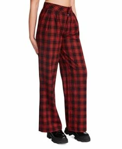 Steve Madden Women's Isabella Plaid Wide-Leg Pants -VINCE CAMUTO Shop 23136877 fpx