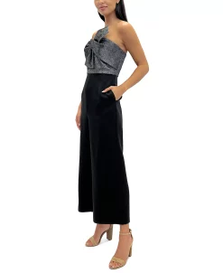 Sam Edelman Women's Cady Metallic Bow-Bodice Jumpsuit -VINCE CAMUTO Shop 23139197 fpx