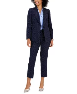 Kasper Women's Stretch-Jacquard Polka-Dot Straight-Leg Cropped Pants 10 Kasper Women's Stretch-Jacquard Polka-Dot Straight-Leg Cropped Pants -VINCE CAMUTO Shop 23147187 fpx
