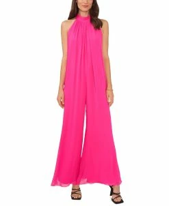 Vince Camuto Plus Size Tie-Back Halter Jumpsuit