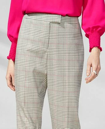Anne Klein Women's Extended-Tab Straight-Leg Plaid Pants 3 Anne Klein Women's Extended-Tab Straight-Leg Plaid Pants - Image 3