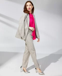 Anne Klein Women's Extended-Tab Straight-Leg Plaid Pants 8 Anne Klein Women's Extended-Tab Straight-Leg Plaid Pants -VINCE CAMUTO Shop 23151406 fpx