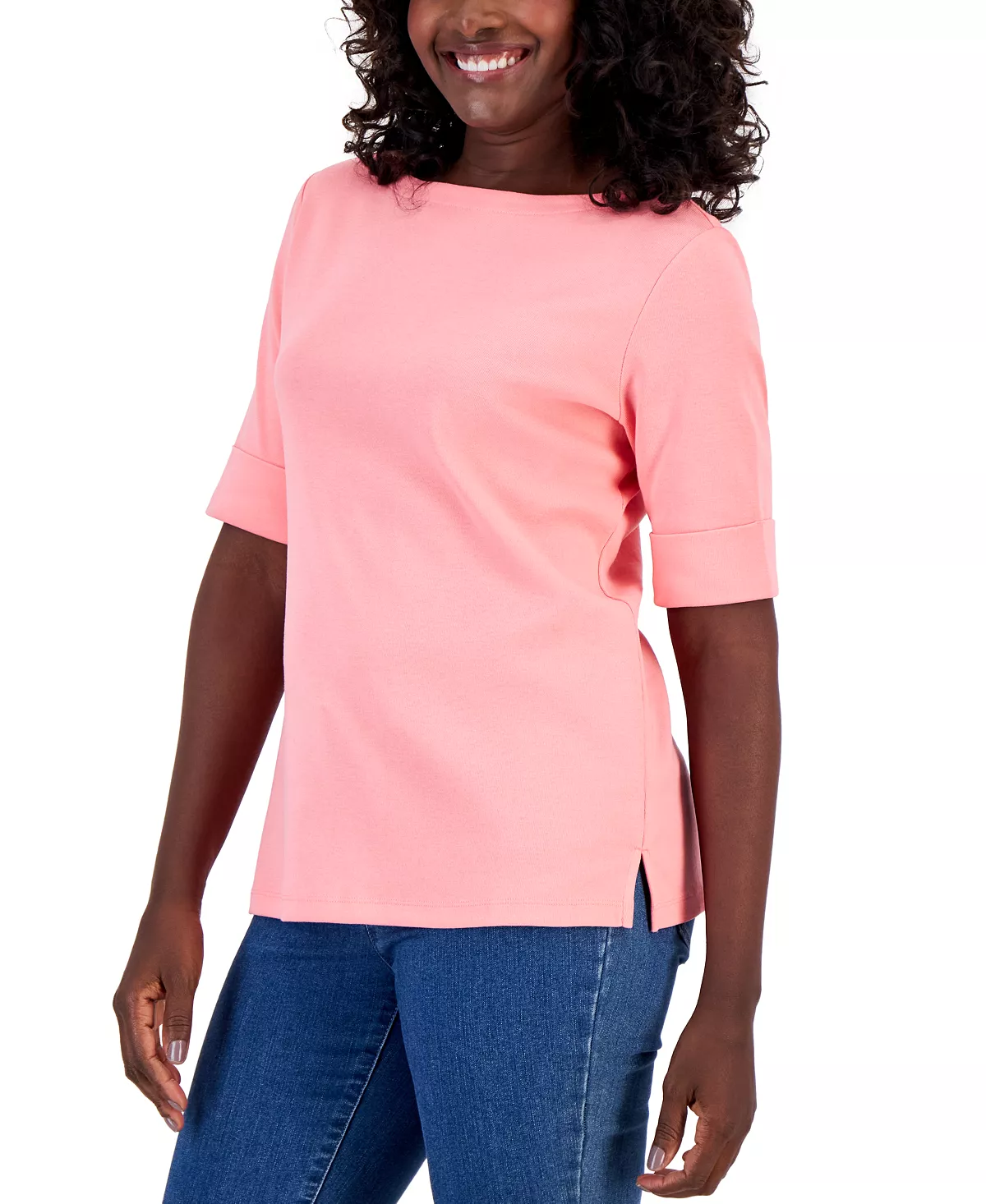 Karen Scott Cotton Boat-Neck Top, Created For Macy's 15 Karen Scott Cotton Boat-Neck Top, Created For Macy's - Image 15