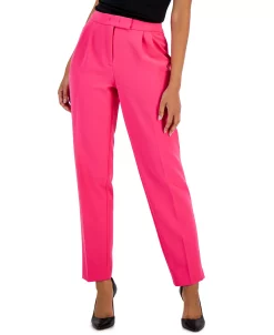 Anne Klein Women's Fly-Front High-Rise Pleated Pants -VINCE CAMUTO Shop 23206644 fpx