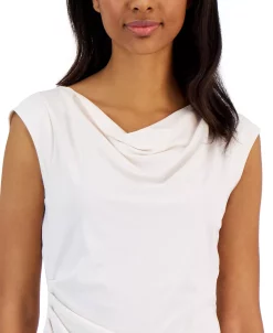Anne Klein Women's Cap-Sleeve Cowlneck Blouse -VINCE CAMUTO Shop 23206665 fpx