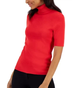 Anne Klein Women's Half-Sleeve Turtleneck Top -VINCE CAMUTO Shop 23206723 fpx