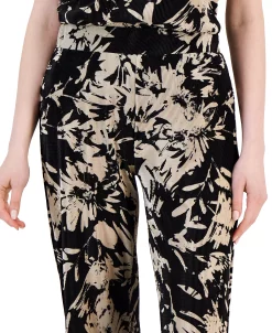 Alfani Women's Printed Pleated Bodre Pull-On Pants, Created For Macy's -VINCE CAMUTO Shop 23214365 fpx
