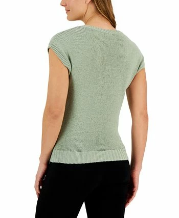 Alfani Women's Crewneck Short-Sleeve Sweater, Created For Macy's 2 Alfani Women's Crewneck Short-Sleeve Sweater, Created For Macy's - Image 2