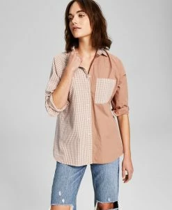 And Now This Women's Cotton Poplin Button-Up Shirt