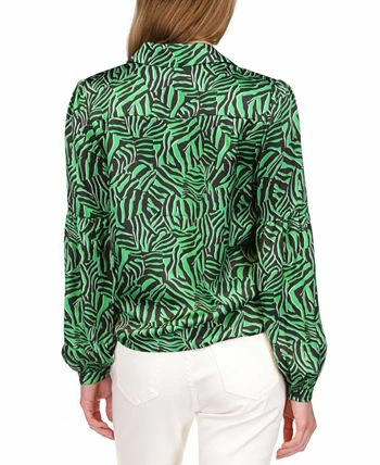 Michael Kors Women's Zebra-Print Wrap Top 2 Michael Kors Women's Zebra-Print Wrap Top - Image 2