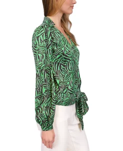 Michael Kors Women's Zebra-Print Wrap Top 8 Michael Kors Women's Zebra-Print Wrap Top -VINCE CAMUTO Shop 23261957 fpx