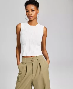 And Now This Women's Ribbed Sleeveless Sweater Tank -VINCE CAMUTO Shop 23272219 fpx