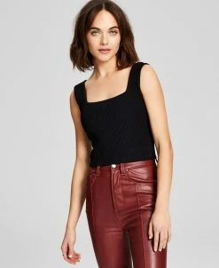 And Now This Women's Sleeveless Square-Neckline Ottoman Top