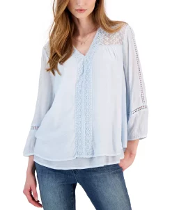 Style & Co Women's 3/4-Sleeve Embroidered Lace Top, Created For Macy's 11 Style & Co Women's 3/4-Sleeve Embroidered Lace Top, Created For Macy's -VINCE CAMUTO Shop 23314023 fpx