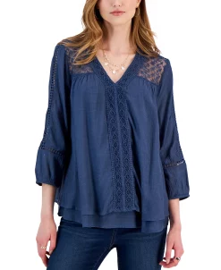 Style & Co Women's 3/4-Sleeve Embroidered Lace Top, Created For Macy's 12 Style & Co Women's 3/4-Sleeve Embroidered Lace Top, Created For Macy's -VINCE CAMUTO Shop 23314024 fpx