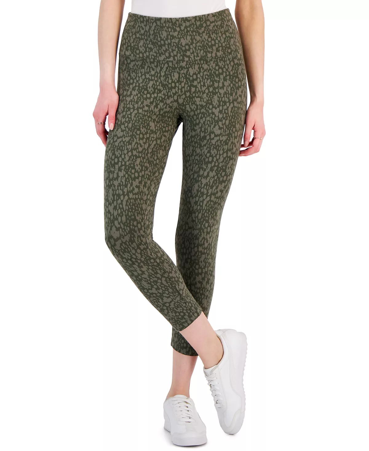 Style & Co Women's Printed High Rise Capri Pull-On Leggings, Created For Macy's 6 Style & Co Women's Printed High Rise Capri Pull-On Leggings, Created For Macy's - Image 6
